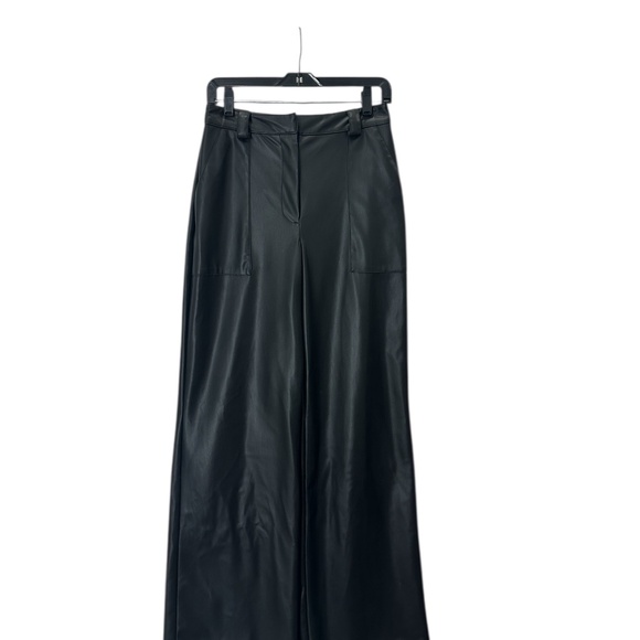NWT $295 Ramy Brook Black Jace Faux Leather Pant Size 6 - Picture 3 of 12